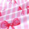 imageYOUNGER TREE Toddler Swimsuit Girl Color Block Stripe OnePiece Swimwear Baby Girl Bathing SuitsPink Bow Tie