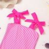 imageYOUNGER TREE Toddler Swimsuit Girl Color Block Stripe OnePiece Swimwear Baby Girl Bathing SuitsRose Red Stripe
