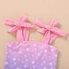 imageYOUNGER TREE Toddler Swimsuit Girl Color Block Stripe OnePiece Swimwear Baby Girl Bathing SuitsStar