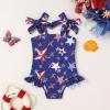 imageYOUNGER TREE Toddler Swimsuit Girl Color Block Stripe OnePiece Swimwear Baby Girl Bathing SuitsStar Print