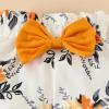 imageYOUNGER TREE Baby Girl Clothes Cartoon Short Sleeve Romper and Floral Ruffle Shorts with Headband Newborn Girl Summer OutfitYellowFloral 912 Months