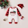imageYOUNGER TREE Baby Boy Christmas Outfits Infant Boy Santa Long Sleeve Jumpsuit Romper First Xmas Christmas Outfits with HatPickup Truck