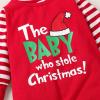 imageYOUNGER TREE Baby Boy Christmas Outfits Infant Boy Santa Long Sleeve Jumpsuit Romper First Xmas Christmas Outfits with HatRed Stripes