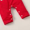 imageYOUNGER TREE Baby Boy Christmas Outfits Infant Boy Santa Long Sleeve Jumpsuit Romper First Xmas Christmas Outfits with HatRed Stripes