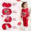 imageYOUNGER TREE Baby Boy Christmas Outfits Infant Boy Santa Long Sleeve Jumpsuit Romper First Xmas Christmas Outfits with HatRed Stripes