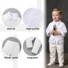 imageYOUNGER TREE Toddler Boy Clothes Suit Gentleman Wedding Outfits Baby Formal Dress 4Piece SetWhite