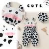 imageYOUNGER TREE Baby Boy Girl Overalls Newborn Infant Corduroy Suspender Pants Animal Romper Jumpsuit with Hat Toddler ClothesCow
