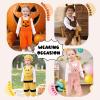 imageYOUNGER TREE Baby Boy Girl Overalls Newborn Infant Corduroy Suspender Pants Animal Romper Jumpsuit with Hat Toddler ClothesCow