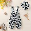 imageYOUNGER TREE Baby Boy Girl Overalls Newborn Infant Corduroy Suspender Pants Animal Romper Jumpsuit with Hat Toddler ClothesCow