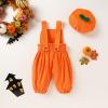 imageYOUNGER TREE Baby Boy Girl Overalls Newborn Infant Corduroy Suspender Pants Animal Romper Jumpsuit with Hat Toddler ClothesPumpkin