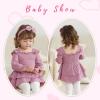 imageYOUNGER TREE Baby Girl Fall Clothes Infant Long Sleeve Ruffle Romper Dress with Headband Cute Toddler Winter OutfitsPink Purple
