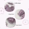 imageYOUNGER TREE Baby Girl Fall Clothes Infant Long Sleeve Ruffle Romper Dress with Headband Cute Toddler Winter OutfitsPurple