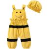 imageYOUNGER TREE Baby Boy Girl Overalls Newborn Infant Corduroy Suspender Pants Animal Romper Jumpsuit with Hat Toddler ClothesBee