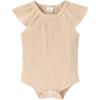 imageYOUNGER TREE Infant Toddler Baby Girls Romper Lace Flutter Sleeve Bodysuit Cotton Summer OutfitsKhaki