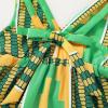 imageYOUNGER TREE African Baby Clothes Girl Dashiki Ankara Outfit SetYellow Green Dress