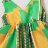imageYOUNGER TREE African Baby Clothes Girl Dashiki Ankara Outfit SetYellow Green Dress