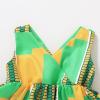 imageYOUNGER TREE African Baby Clothes Girl Dashiki Ankara Outfit SetYellow Green Dress
