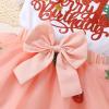 imageNewborn Baby Girls My 1st Birthday Dress Infant Shiny Printed Sequin Bowknot Tutu Princess DressBerry 1st Birthday