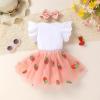imageNewborn Baby Girls My 1st Birthday Dress Infant Shiny Printed Sequin Bowknot Tutu Princess DressBerry 1st Birthday
