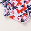 imageInfant Baby Girl Swimsuit OnePiece Long Sleeve Rash Guard with Hat Set Floral Zipper Bathing Suit Leopard Beach WearIndependence Day Butterfly