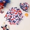 imageInfant Baby Girl Swimsuit OnePiece Long Sleeve Rash Guard with Hat Set Floral Zipper Bathing Suit Leopard Beach WearIndependence Day Butterfly